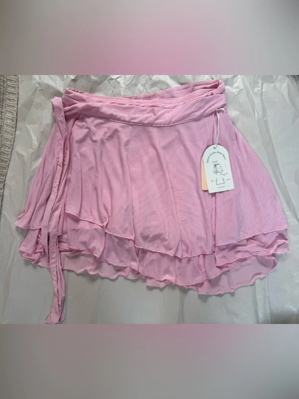 Soft Pink Ruffled Mini Skirt - Picture 1 of 7